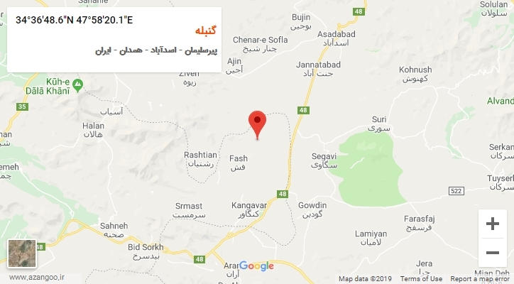 روستای گنبله بر روی نقشه