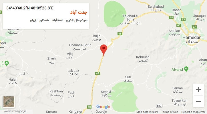 روستای جنت آباد بر روی نقشه