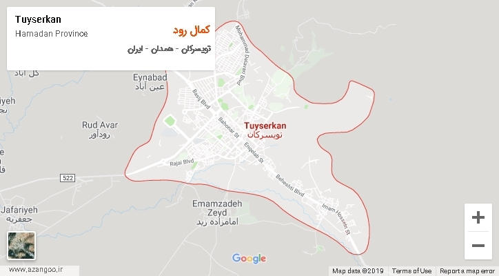 دهستان کمال رود بر روی نقشه