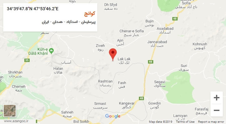 روستای کوانج بر روی نقشه