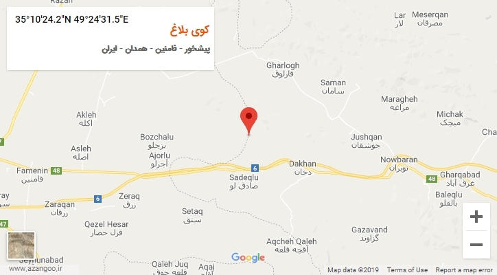 روستای کوی بلاغ بر روی نقشه