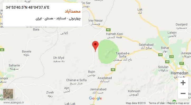 روستای محمدآباد بر روی نقشه