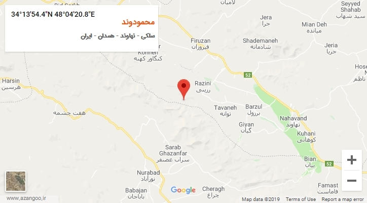 روستای محمودوند بر روی نقشه