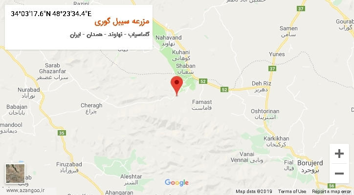 روستای مزرعه سیبل گوری بر روی نقشه