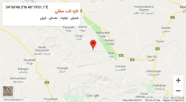 روستای تازه ناب سفلی بر روی نقشه