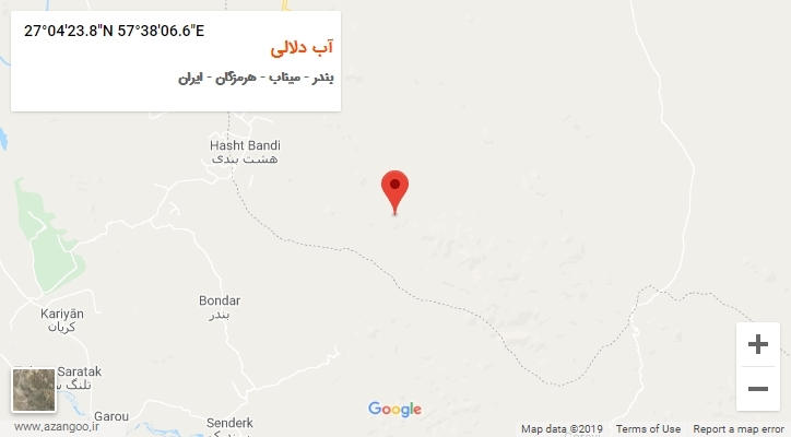 روستای آب دلالی بر روی نقشه