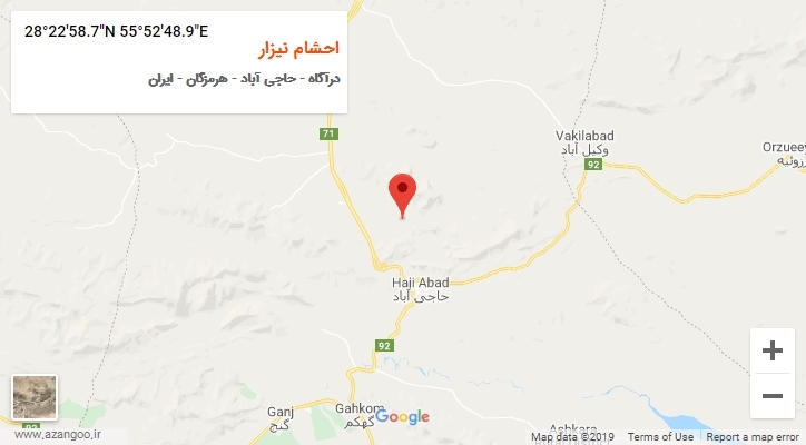 روستای احشام نیزار بر روی نقشه