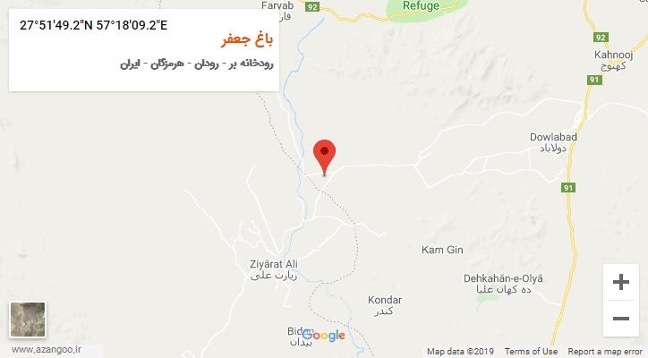 روستای باغ جعفر بر روی نقشه