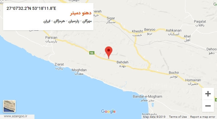 روستای دهنو دمیتر بر روی نقشه