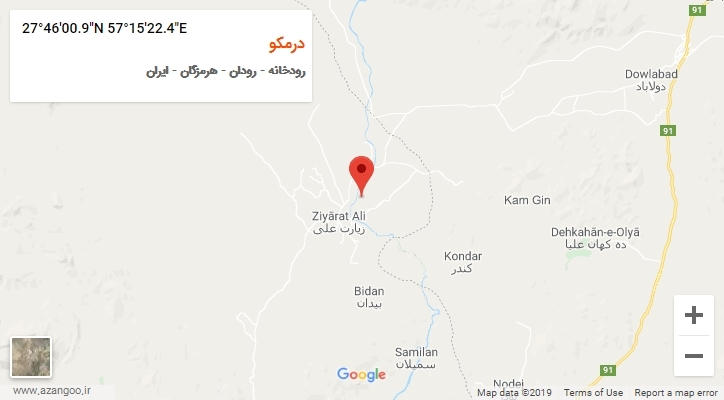روستای درمکو بر روی نقشه