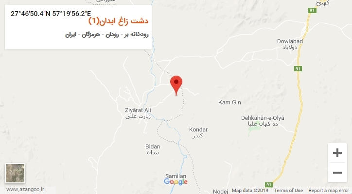 روستای دشت زاغ ابدان(1) بر روی نقشه