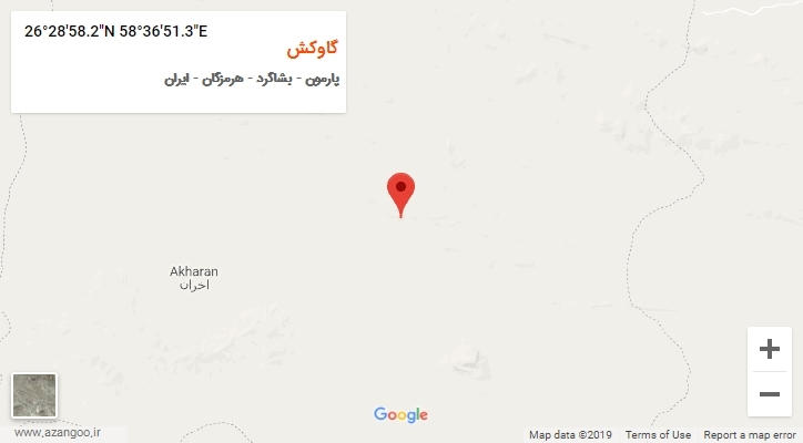 روستای گاوکش بر روی نقشه