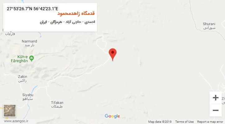 روستای قدمگاه زاهدمحمود بر روی نقشه