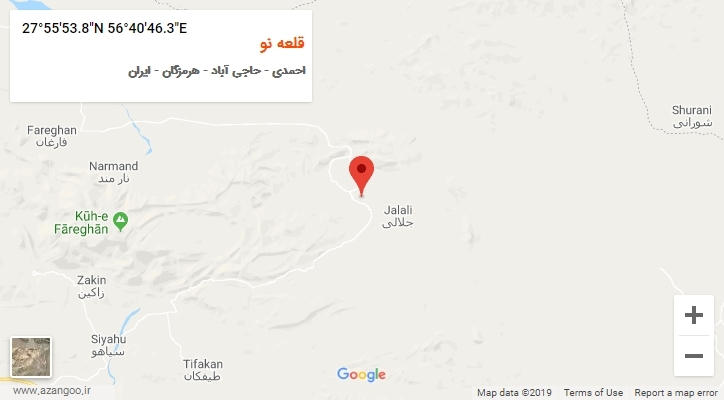 روستای قلعه نو بر روی نقشه