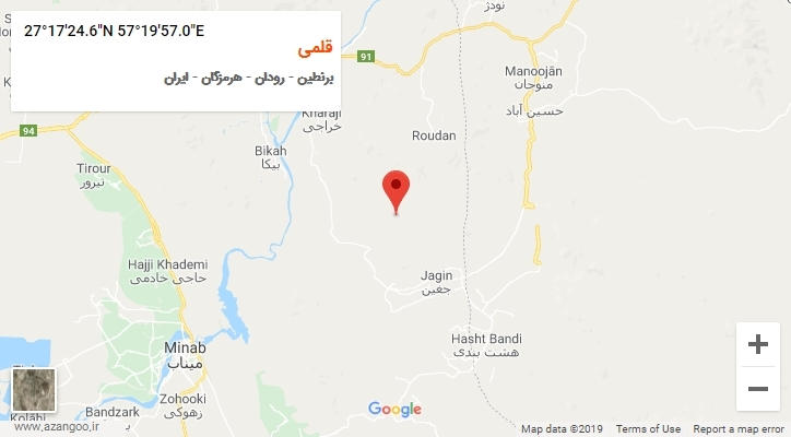 روستای قلمی بر روی نقشه