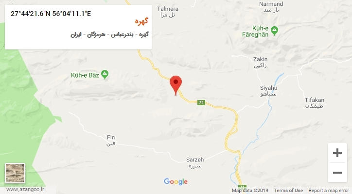 روستای گهره بر روی نقشه