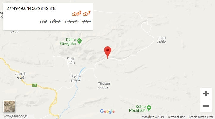 روستای گری گوری بر روی نقشه
