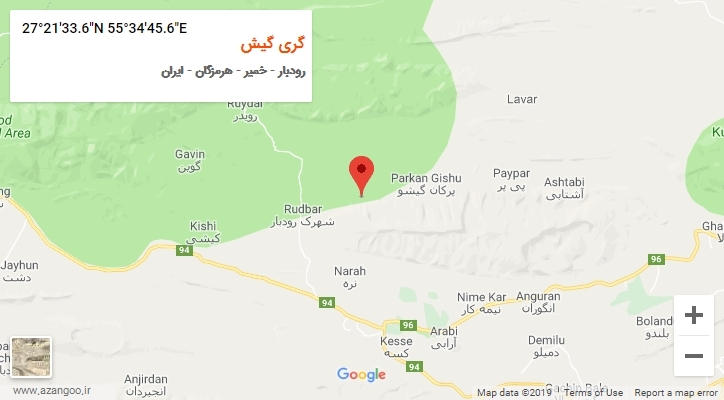 روستای گری گیش بر روی نقشه