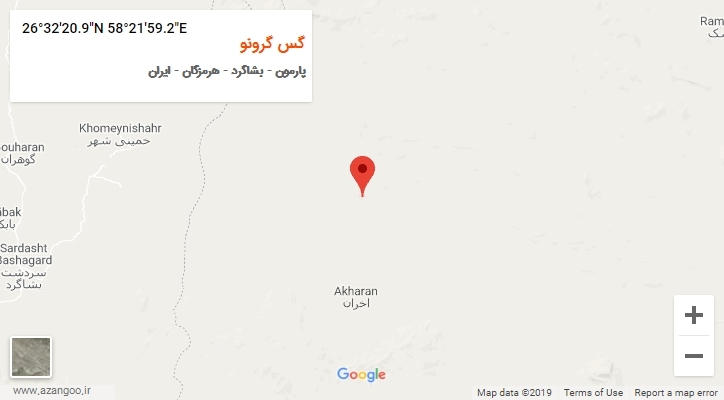 روستای گس گرونو بر روی نقشه