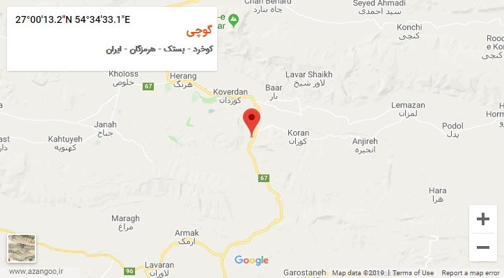 روستای گوچی بر روی نقشه
