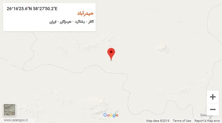 روستای حیدرآباد بر روی نقشه