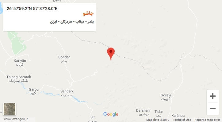 روستای جاشو بر روی نقشه