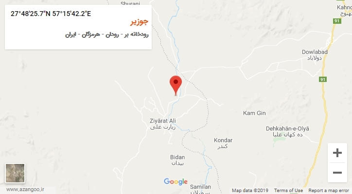 روستای جوزیر بر روی نقشه