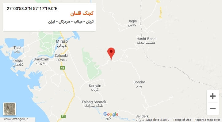 روستای کجک قلمان بر روی نقشه