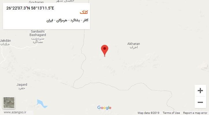 روستای کلک بر روی نقشه