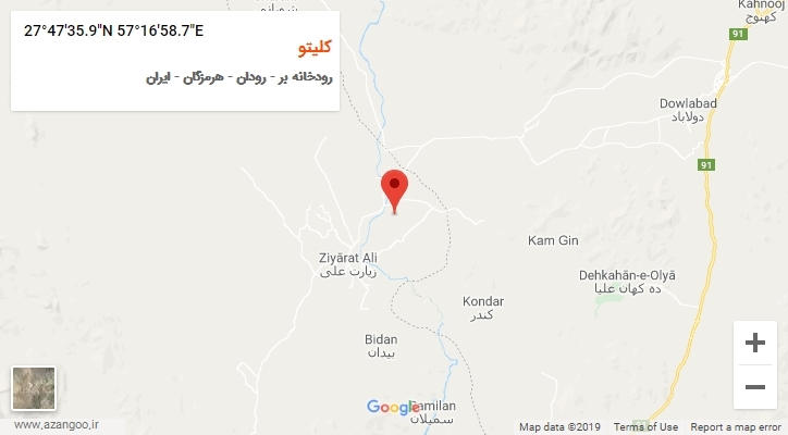 روستای کلیتو بر روی نقشه