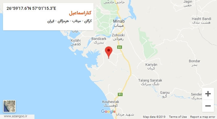 روستای کناراسماعیل بر روی نقشه