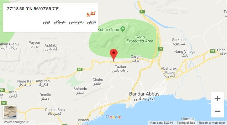 روستای کنارو بر روی نقشه