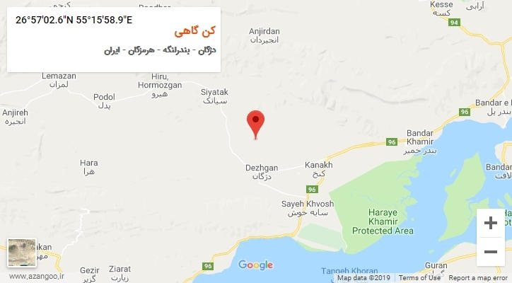 روستای کن گاهی بر روی نقشه