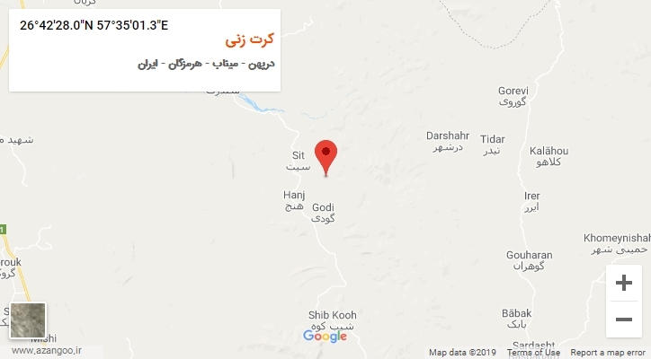 روستای کرت زنی بر روی نقشه