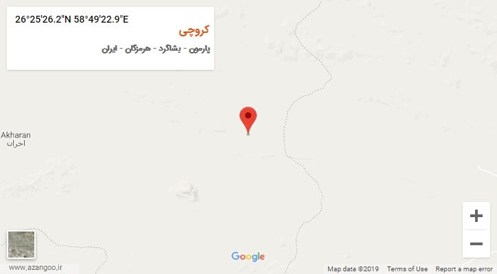 روستای کروچی بر روی نقشه