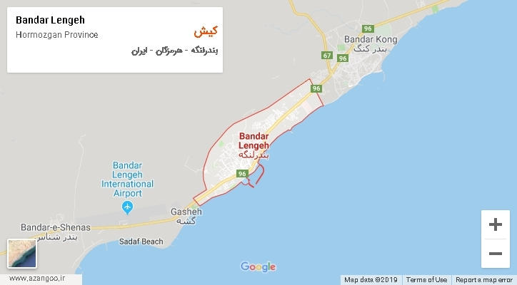 دهستان کیش بر روی نقشه