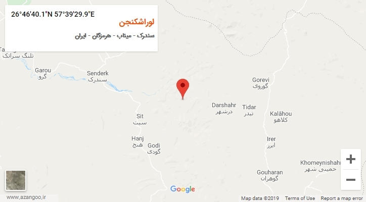 روستای لوراشکنجن بر روی نقشه