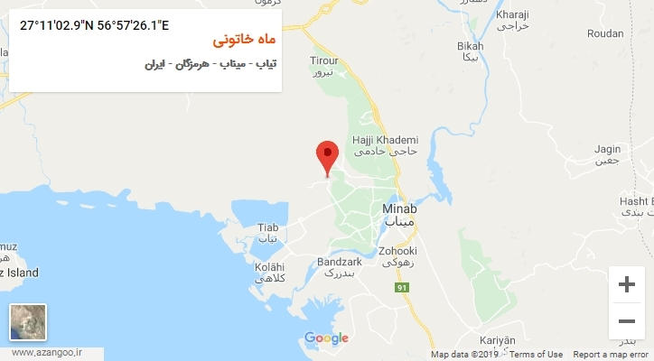 روستای ماه خاتونی بر روی نقشه