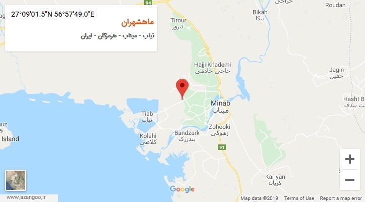 روستای ماهشهران بر روی نقشه
