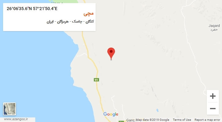 روستای مچی بر روی نقشه