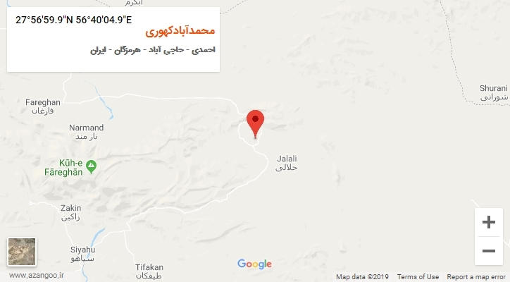 روستای محمدآبادکهوری بر روی نقشه