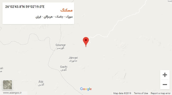 روستای مسکنگ بر روی نقشه