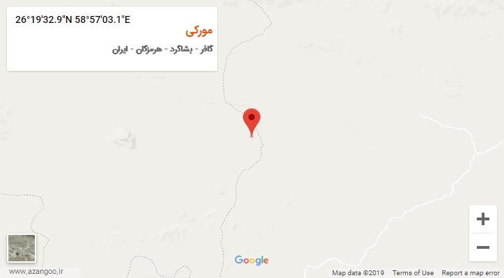 روستای مورکی بر روی نقشه