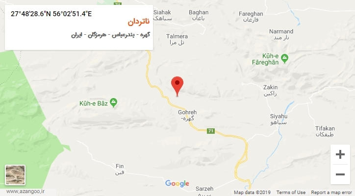 روستای ناتردان بر روی نقشه
