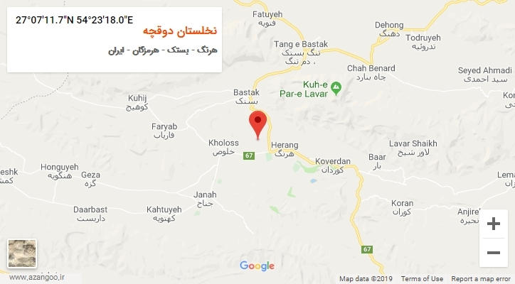 روستای نخلستان دوقچه بر روی نقشه