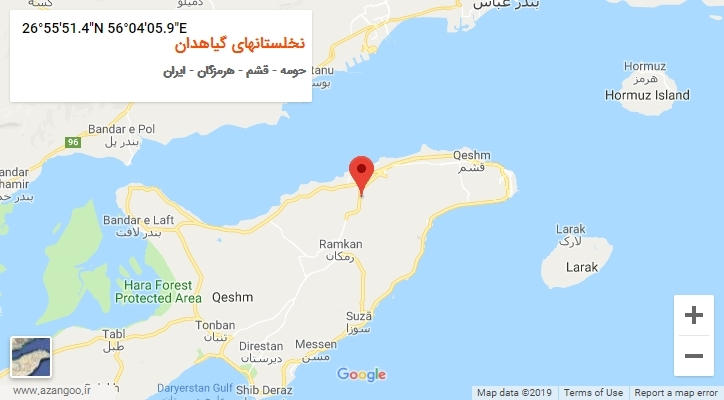 روستای نخلستانهای گیاهدان بر روی نقشه