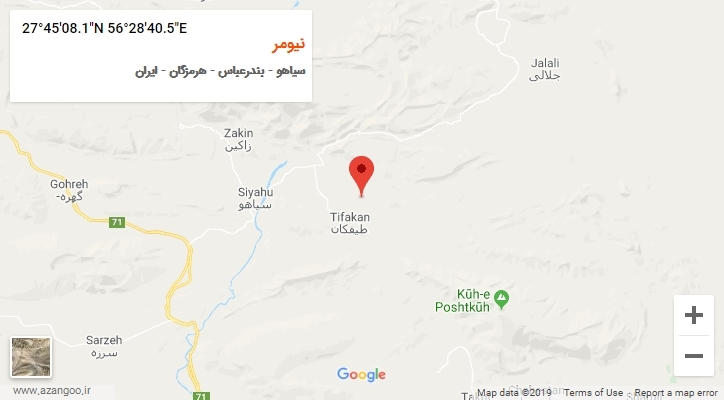 روستای نیومر بر روی نقشه