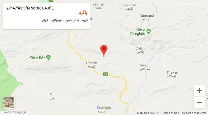 روستای پاگرد بر روی نقشه