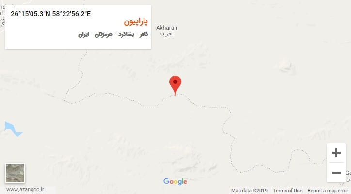 روستای پاراپیون بر روی نقشه