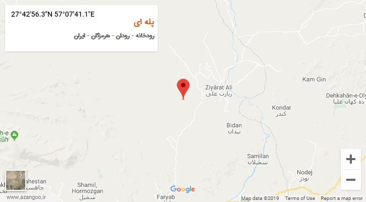 روستای پله ای بر روی نقشه